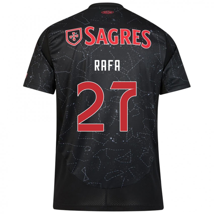 Niño Camiseta Rafa #27 Negro Rojo 2ª Equipación 2024/25 La Camisa