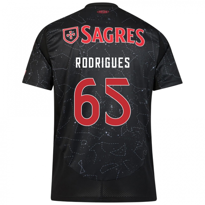 Niño Camiseta Rafael Rodrigues #65 Negro Rojo 2ª Equipación 2024/25 La Camisa