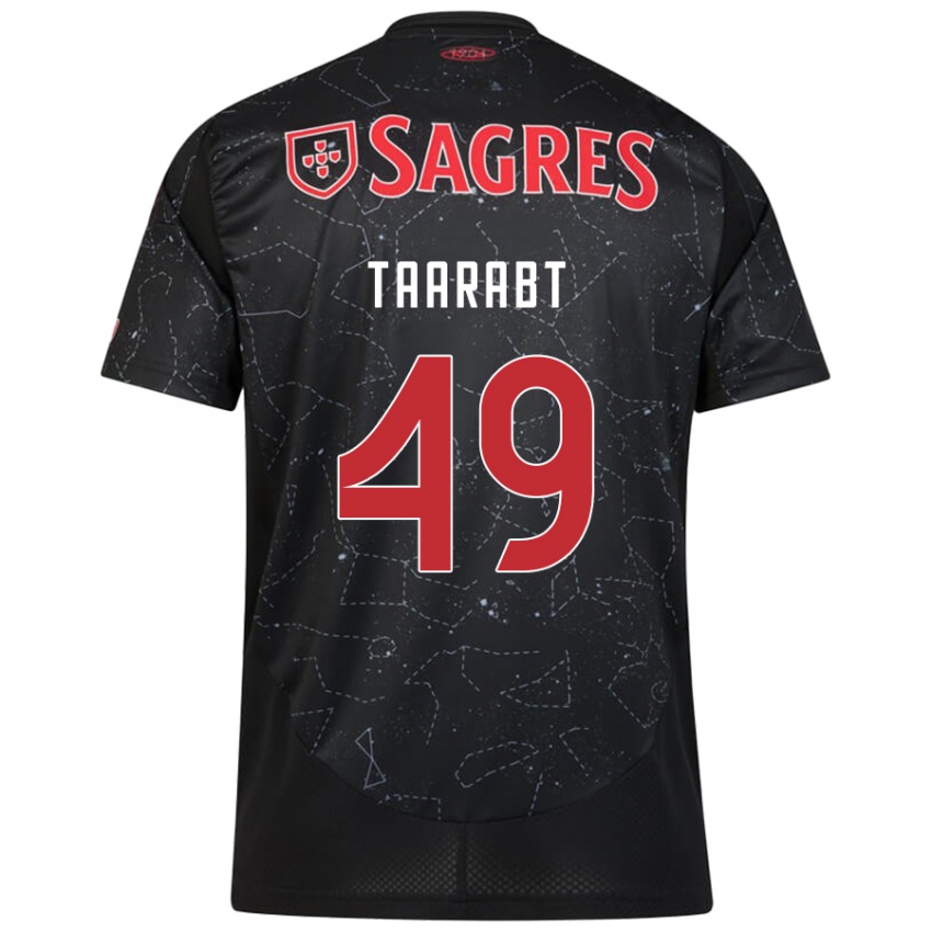 Niño Camiseta Adel Taarabt #49 Negro Rojo 2ª Equipación 2024/25 La Camisa