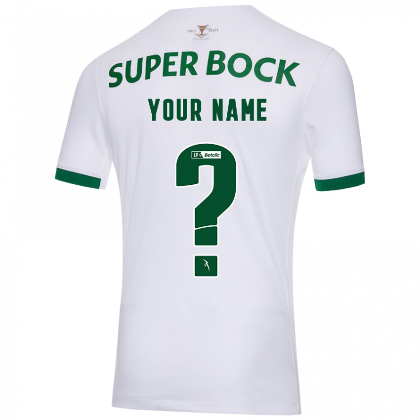 Niño Camiseta Ihren Namen #0 Blanco Verde 2ª Equipación 2024/25 La Camisa