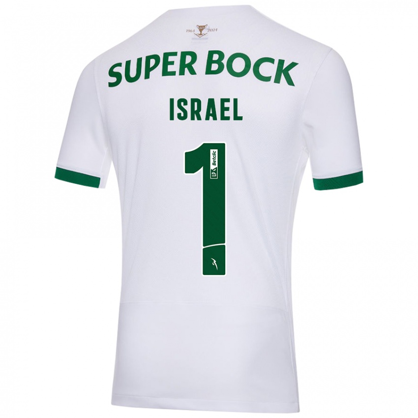 Niño Camiseta Franco Israel #1 Blanco Verde 2ª Equipación 2024/25 La Camisa