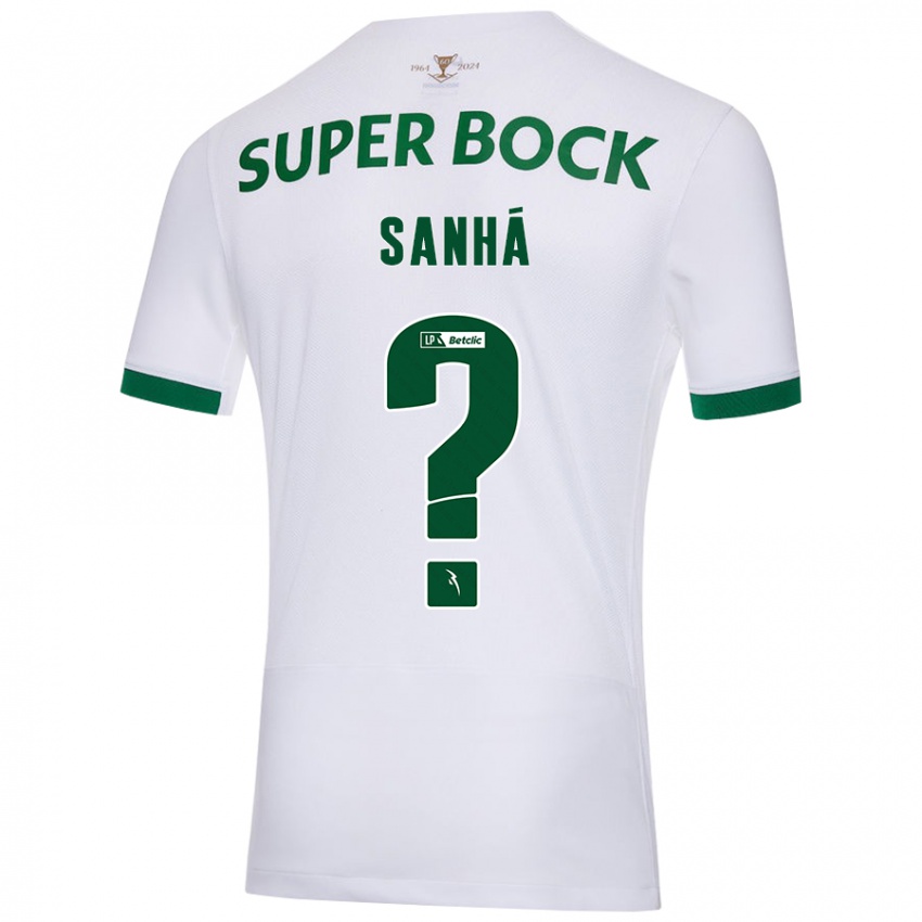 Niño Camiseta Micael Sanhá #0 Blanco Verde 2ª Equipación 2024/25 La Camisa