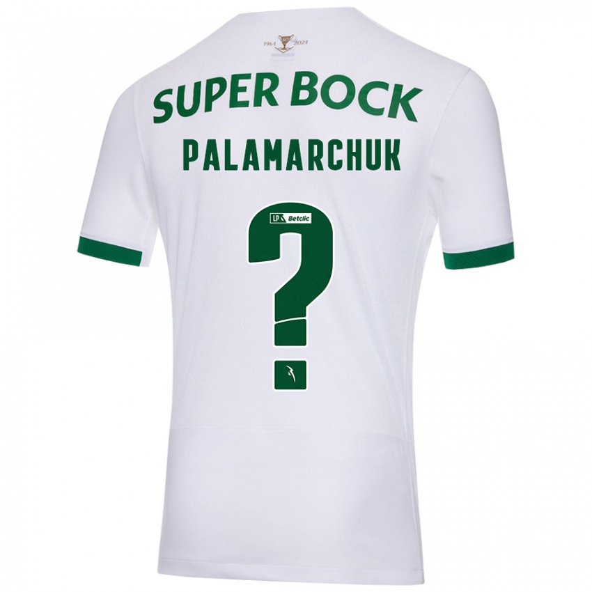 Niño Camiseta Cristiano Vitaly Palamarchuk #0 Blanco Verde 2ª Equipación 2024/25 La Camisa