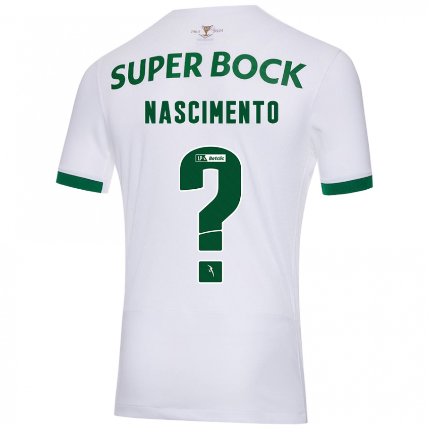 Niño Camiseta Sandro Nascimento #0 Blanco Verde 2ª Equipación 2024/25 La Camisa