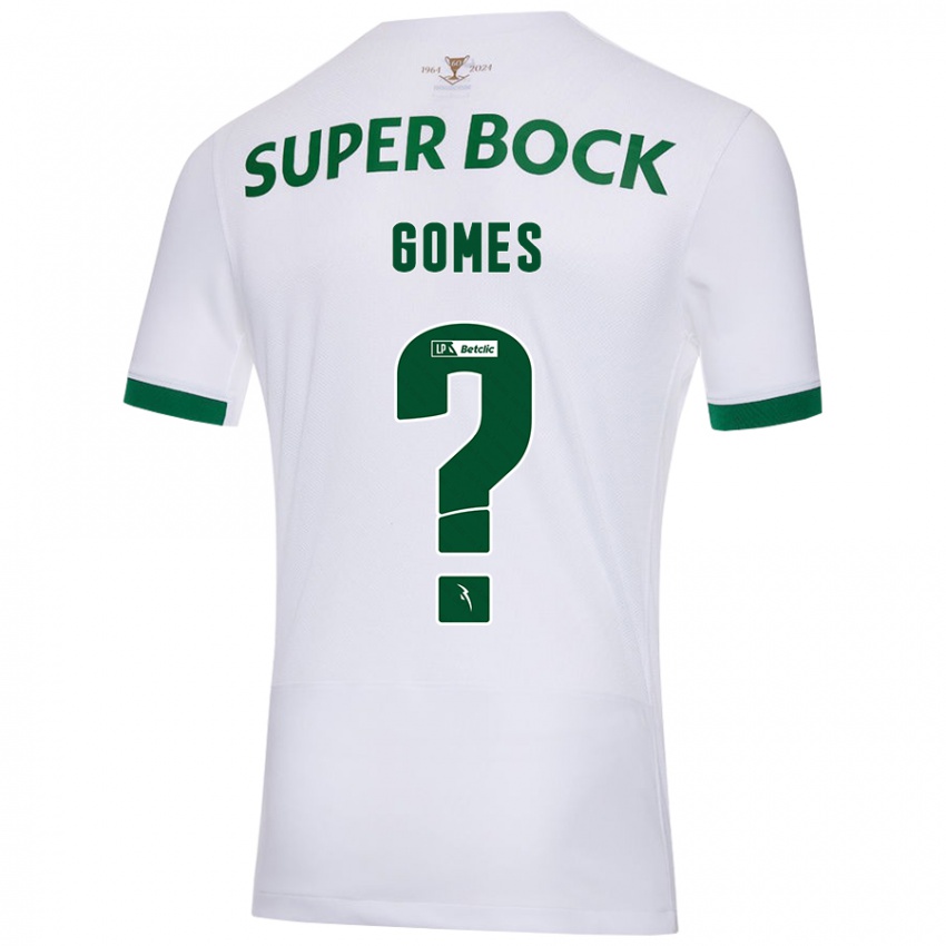 Niño Camiseta Frederico Gomes #0 Blanco Verde 2ª Equipación 2024/25 La Camisa