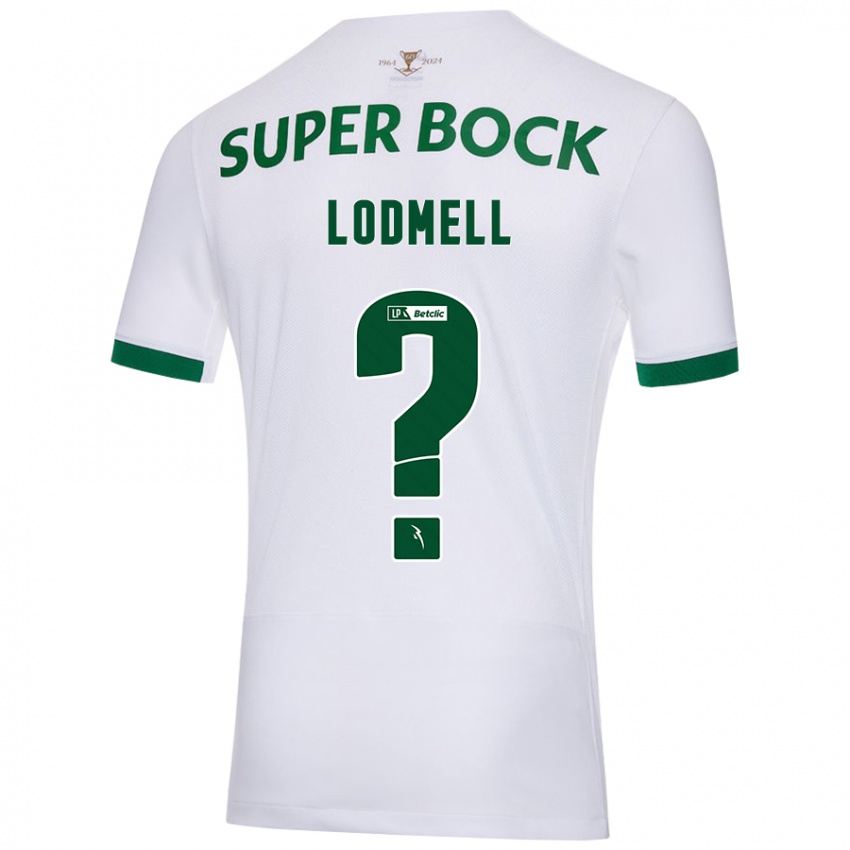 Niño Camiseta William Lodmell #0 Blanco Verde 2ª Equipación 2024/25 La Camisa