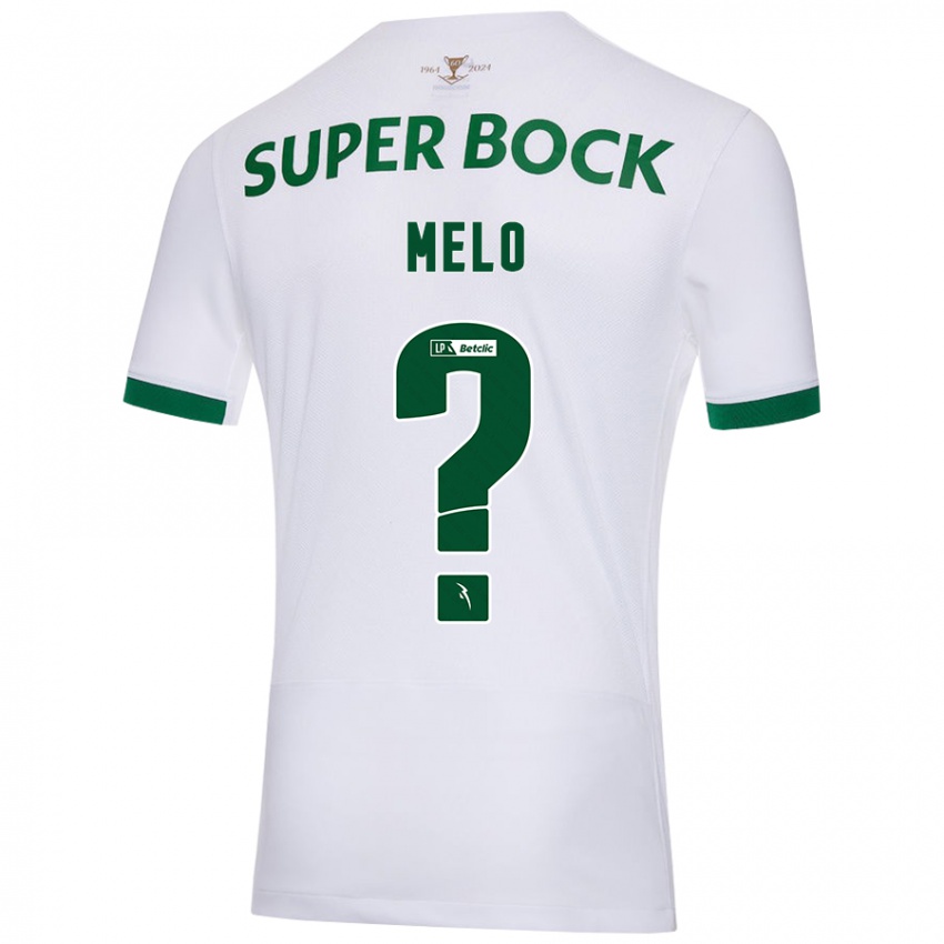 Niño Camiseta Rafael Melo #0 Blanco Verde 2ª Equipación 2024/25 La Camisa