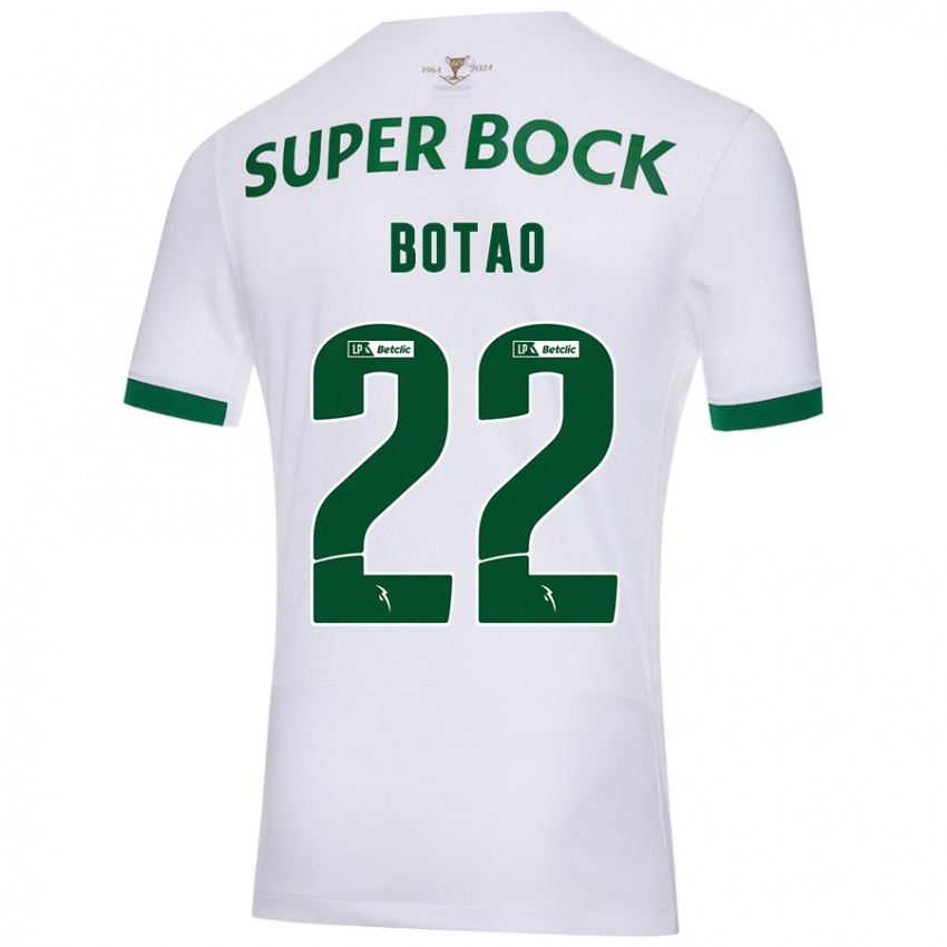 Niño Camiseta Martim Botão #22 Blanco Verde 2ª Equipación 2024/25 La Camisa