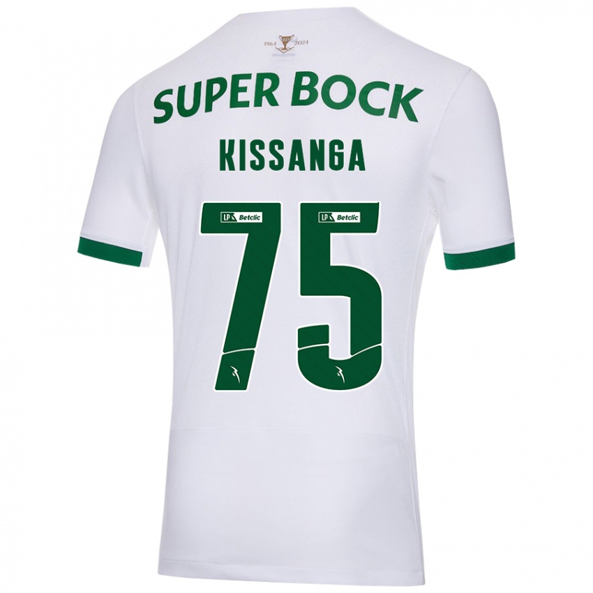 Niño Camiseta Manuel Kissanga #75 Blanco Verde 2ª Equipación 2024/25 La Camisa