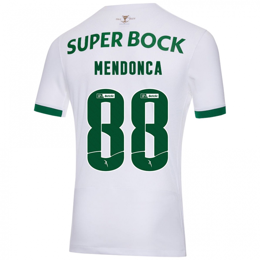 Niño Camiseta Manuel Mendonça #88 Blanco Verde 2ª Equipación 2024/25 La Camisa