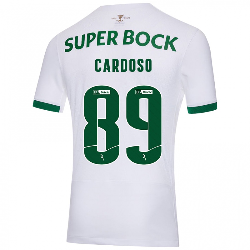 Niño Camiseta Nilton Cardoso #89 Blanco Verde 2ª Equipación 2024/25 La Camisa