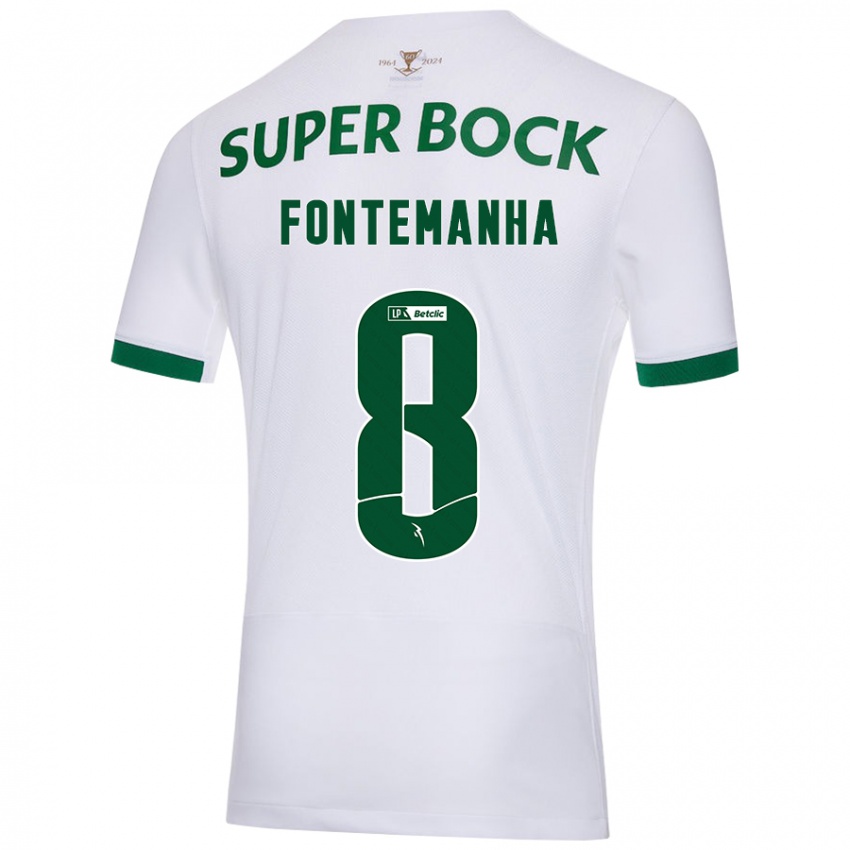 Niño Camiseta Rita Fontemanha #8 Blanco Verde 2ª Equipación 2024/25 La Camisa