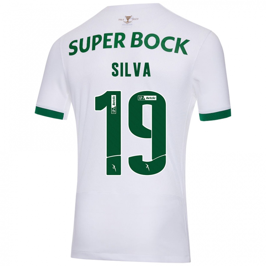 Niño Camiseta Diana Silva #19 Blanco Verde 2ª Equipación 2024/25 La Camisa