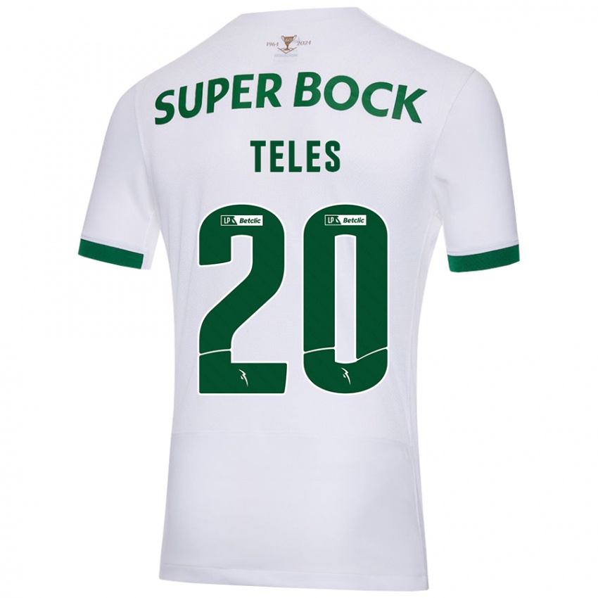 Niño Camiseta Ana Isabel Teles #20 Blanco Verde 2ª Equipación 2024/25 La Camisa