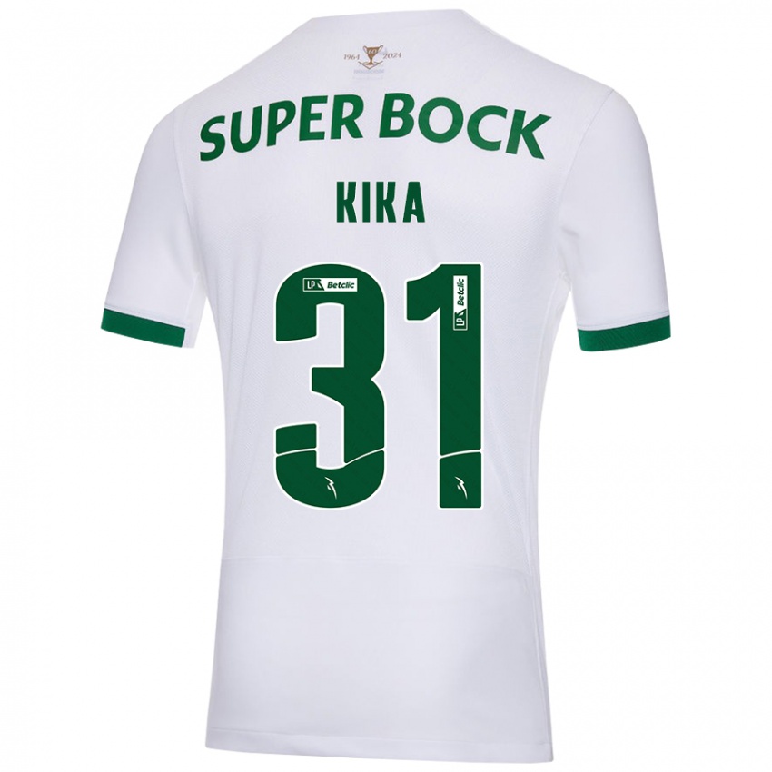 Niño Camiseta Kika #31 Blanco Verde 2ª Equipación 2024/25 La Camisa