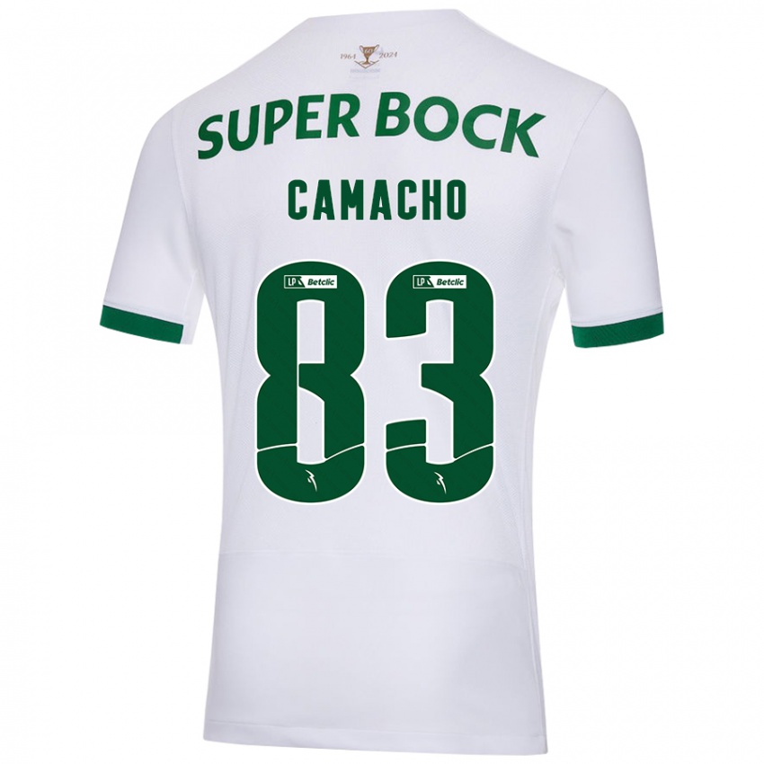 Niño Camiseta Rafael Camacho #83 Blanco Verde 2ª Equipación 2024/25 La Camisa