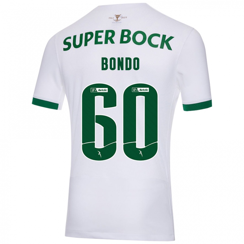 Niño Camiseta Pedro Bondo #60 Blanco Verde 2ª Equipación 2024/25 La Camisa