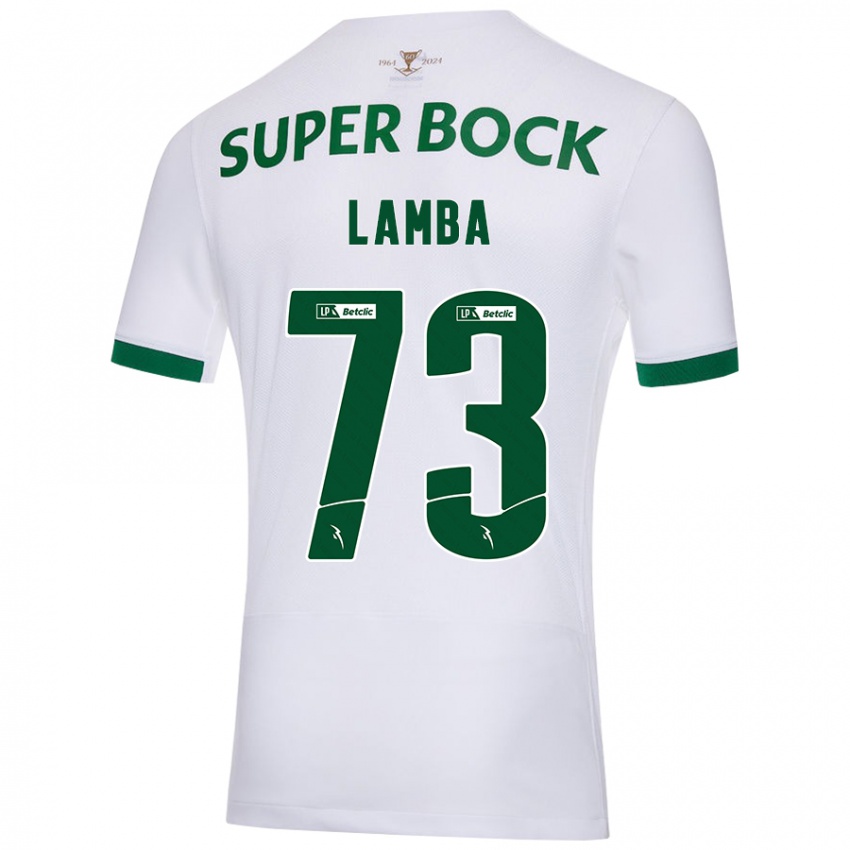 Niño Camiseta Chico Lamba #73 Blanco Verde 2ª Equipación 2024/25 La Camisa