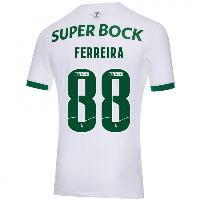 Niño Camiseta Tiago Ferreira #88 Blanco Verde 2ª Equipación 2024/25 La Camisa