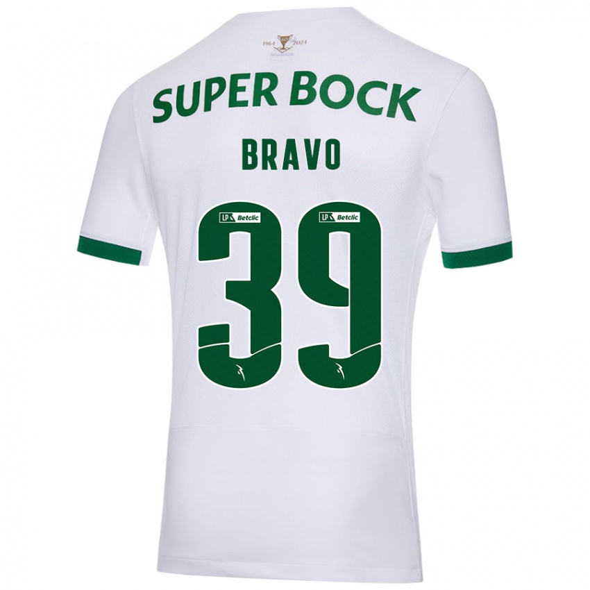 Niño Camiseta Bravo #39 Blanco Verde 2ª Equipación 2024/25 La Camisa