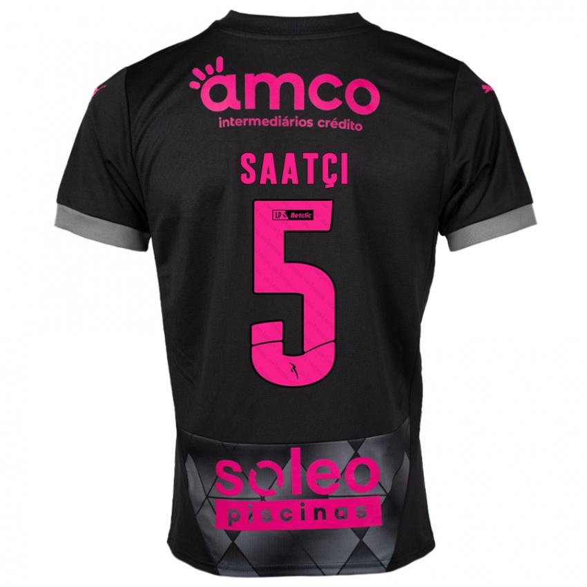 Niño Camiseta Serdar Saatçı #5 Negro Rosa 2ª Equipación 2024/25 La Camisa