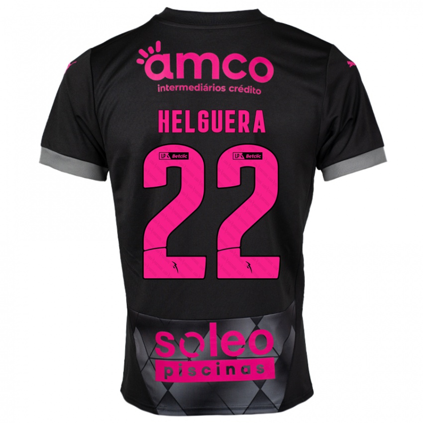 Niño Camiseta Thiago Helguera #22 Negro Rosa 2ª Equipación 2024/25 La Camisa