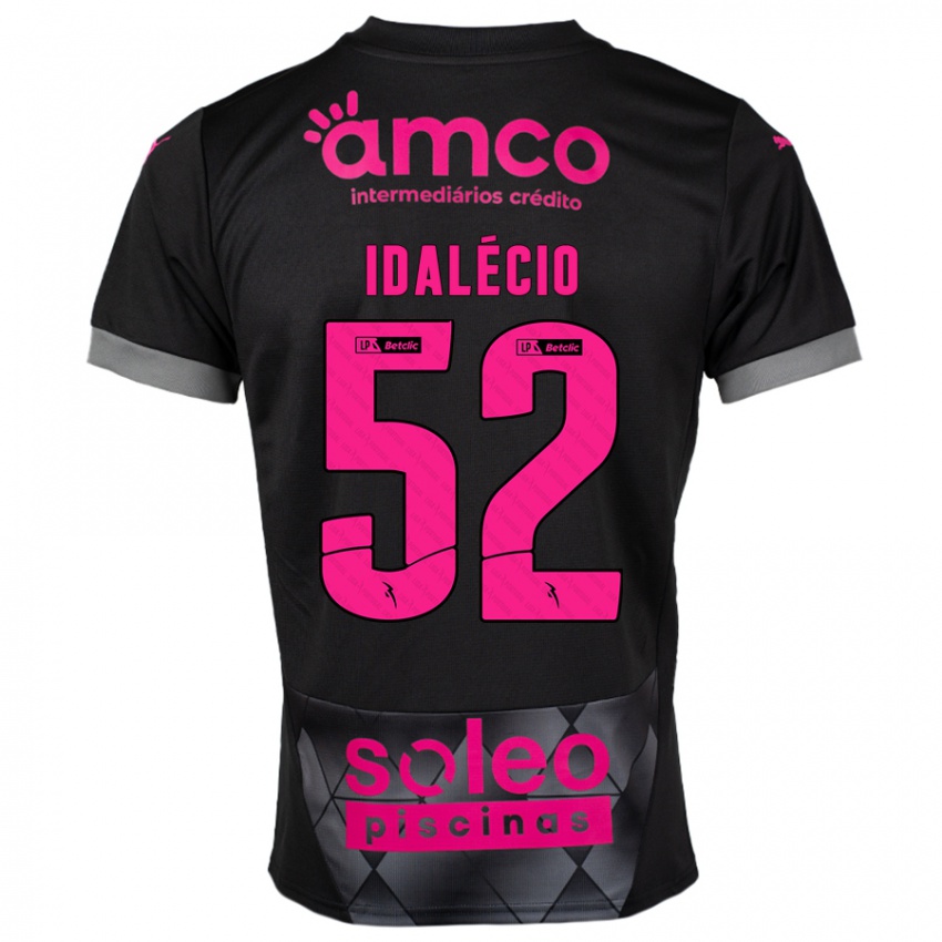 Niño Camiseta Idalécio #52 Negro Rosa 2ª Equipación 2024/25 La Camisa