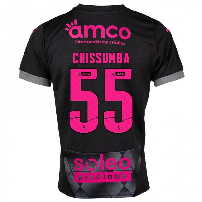 Niño Camiseta Chissumba #55 Negro Rosa 2ª Equipación 2024/25 La Camisa