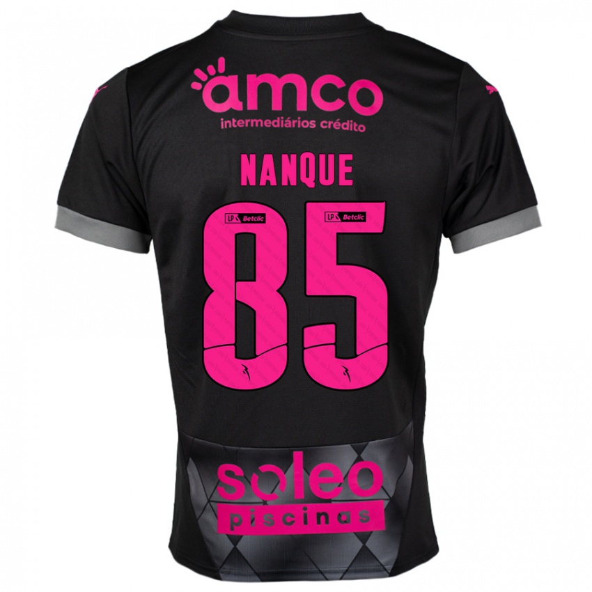 Niño Camiseta Edgar Nanque #85 Negro Rosa 2ª Equipación 2024/25 La Camisa