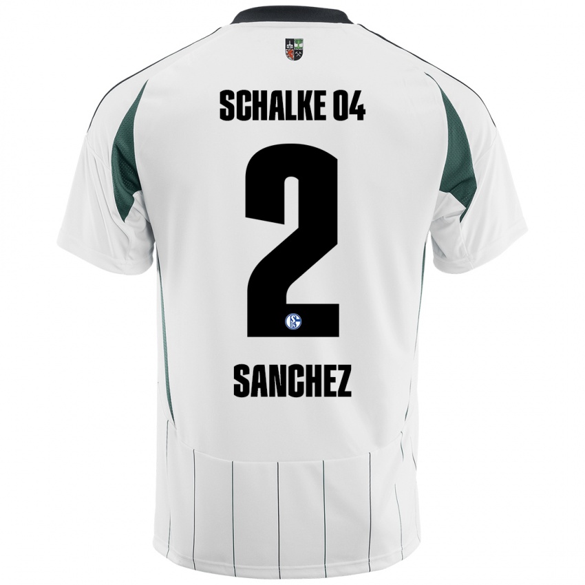 Niño Camiseta Felipe Sánchez #2 Blanco Verde 2ª Equipación 2024/25 La Camisa