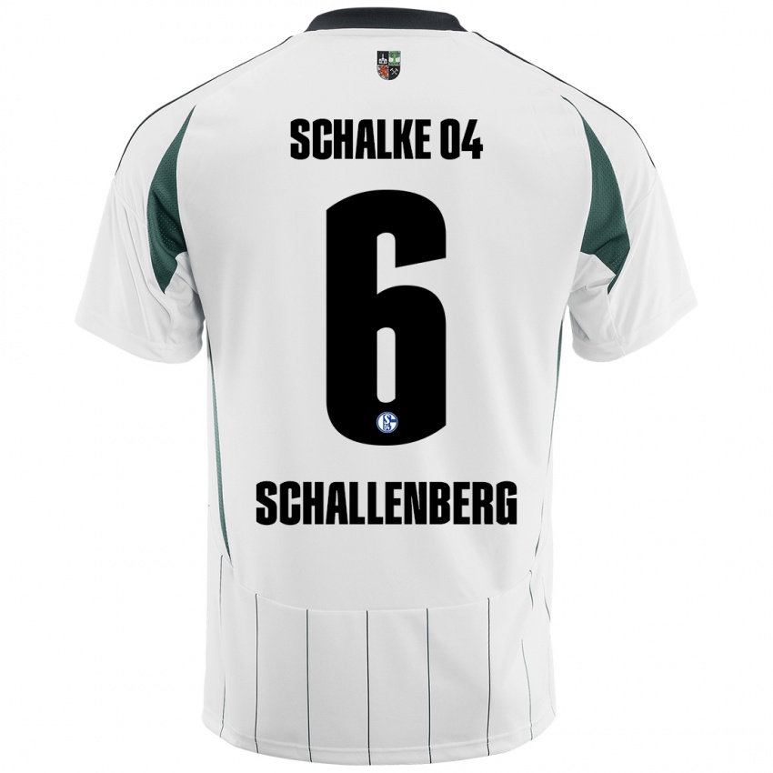 Niño Camiseta Ron Schallenberg #6 Blanco Verde 2ª Equipación 2024/25 La Camisa