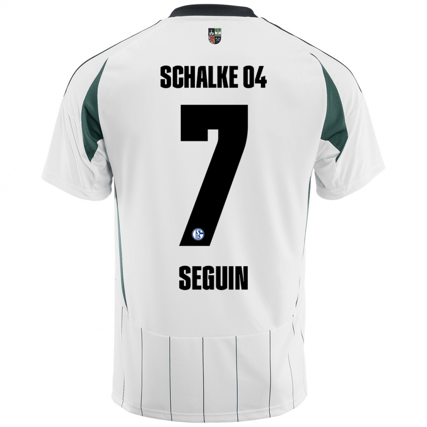 Niño Camiseta Paul Seguin #7 Blanco Verde 2ª Equipación 2024/25 La Camisa