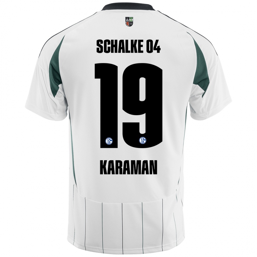 Niño Camiseta Kenan Karaman #19 Blanco Verde 2ª Equipación 2024/25 La Camisa