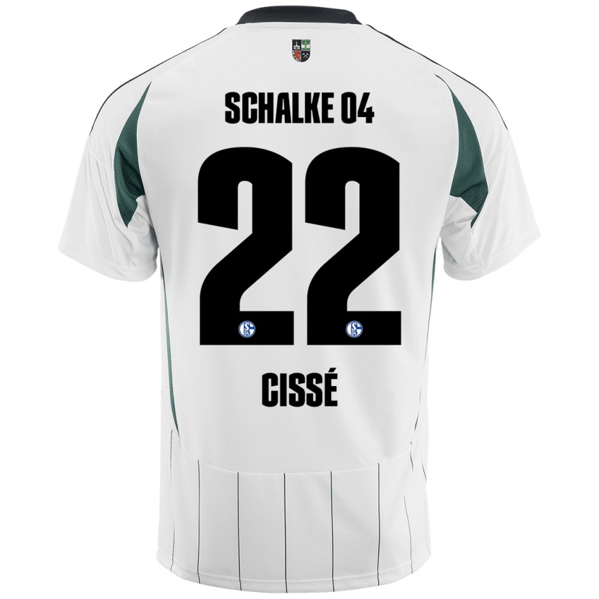 Niño Camiseta Ibrahima Cissé #22 Blanco Verde 2ª Equipación 2024/25 La Camisa