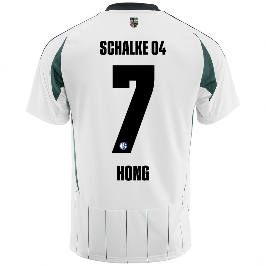 Niño Camiseta Seok-Ju Hong #7 Blanco Verde 2ª Equipación 2024/25 La Camisa