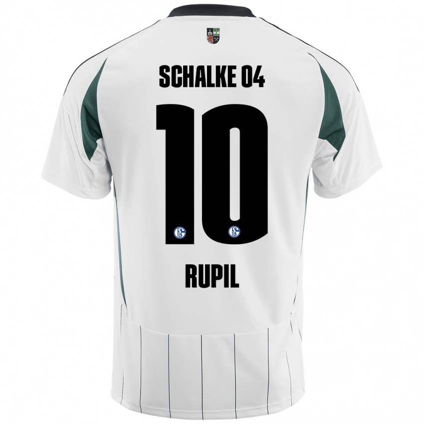 Niño Camiseta Timothé Rupil #10 Blanco Verde 2ª Equipación 2024/25 La Camisa