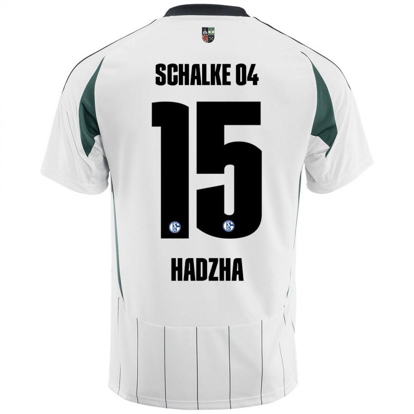 Niño Camiseta Nedzhib Hadzha #15 Blanco Verde 2ª Equipación 2024/25 La Camisa