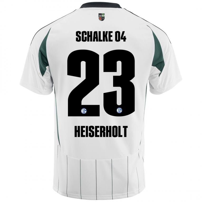 Niño Camiseta Finn Heiserholt #23 Blanco Verde 2ª Equipación 2024/25 La Camisa