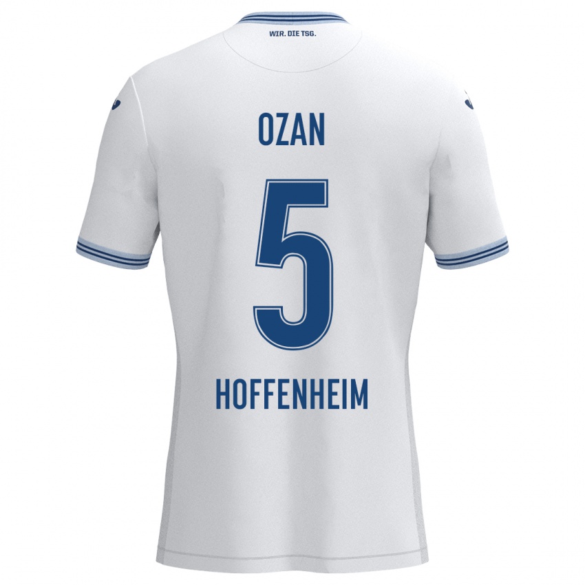 Niño Camiseta Ozan Kabak #5 Blanco Azul 2ª Equipación 2024/25 La Camisa