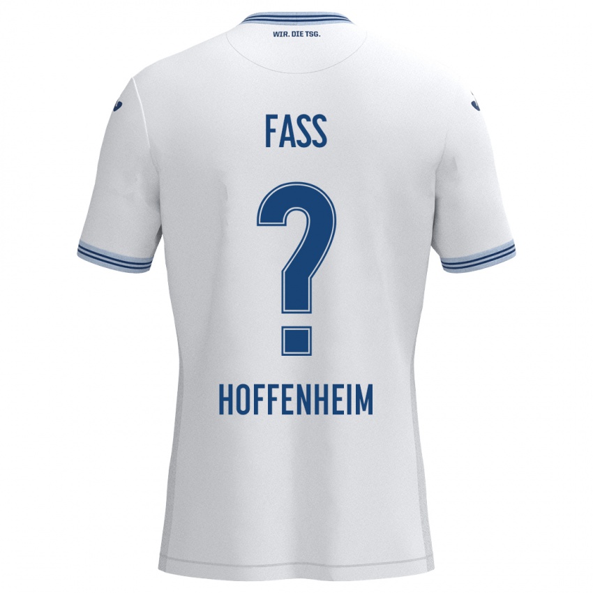 Niño Camiseta Marlon Faß #0 Blanco Azul 2ª Equipación 2024/25 La Camisa