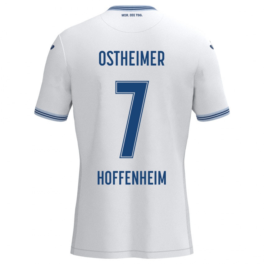 Niño Camiseta Nevio Ostheimer #7 Blanco Azul 2ª Equipación 2024/25 La Camisa