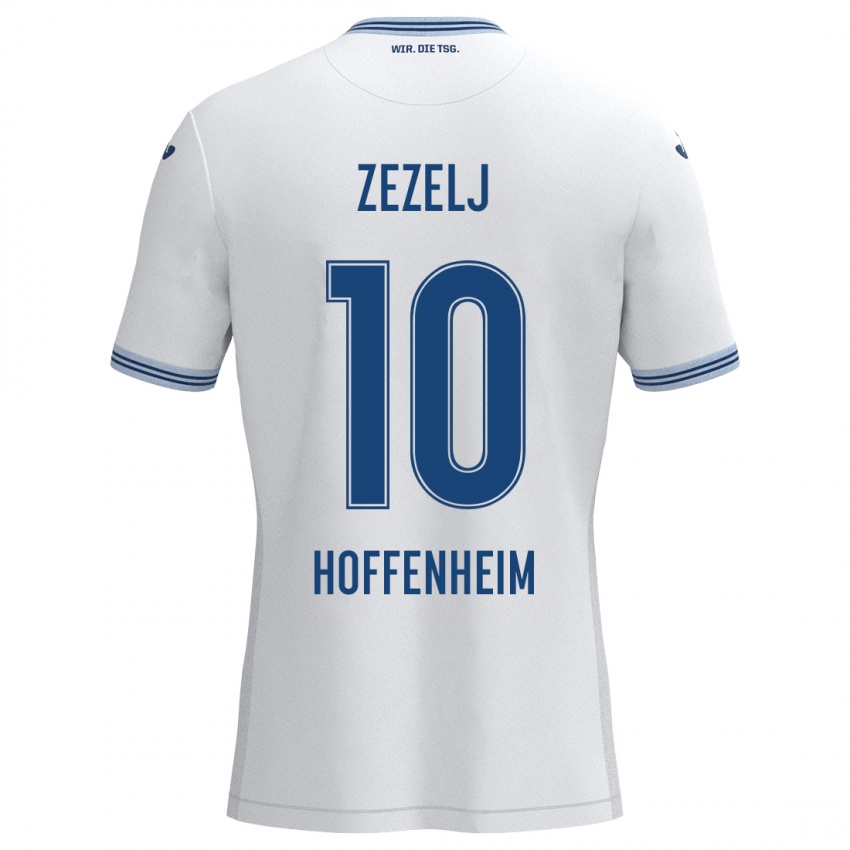 Niño Camiseta Neno Zezelj #10 Blanco Azul 2ª Equipación 2024/25 La Camisa