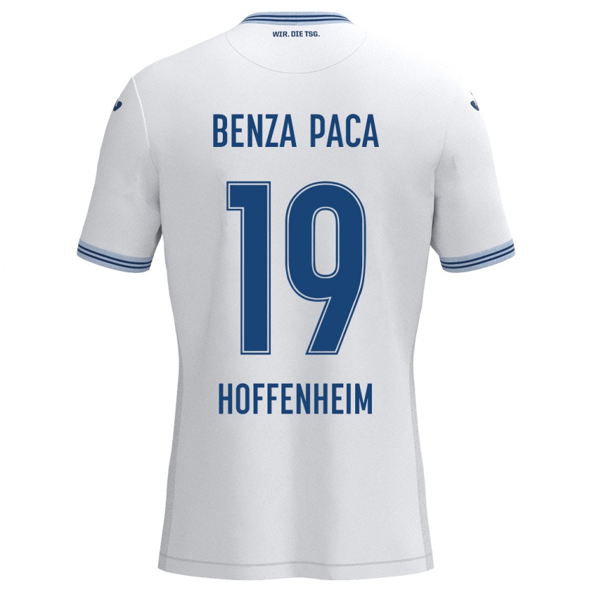 Niño Camiseta Lynes Benza Paca #19 Blanco Azul 2ª Equipación 2024/25 La Camisa