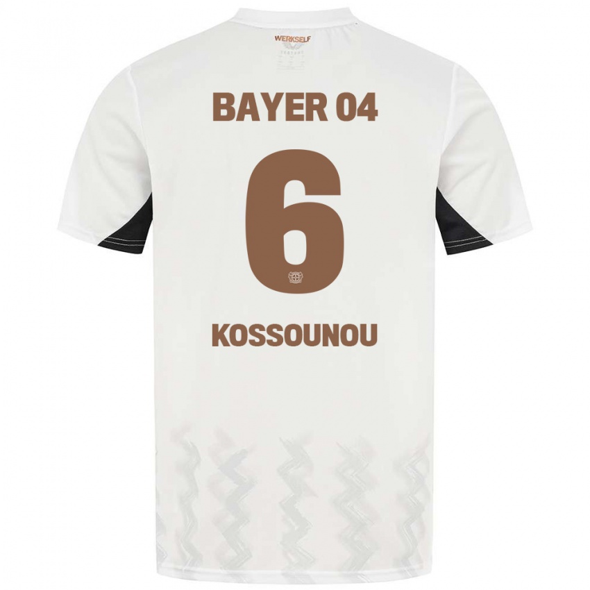 Niño Camiseta Odilon Kossounou #6 Blanco Negro 2ª Equipación 2024/25 La Camisa