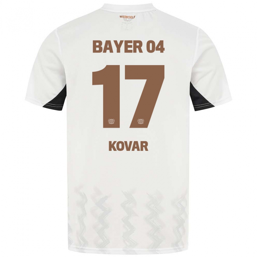 Niño Camiseta Matej Kovar #17 Blanco Negro 2ª Equipación 2024/25 La Camisa