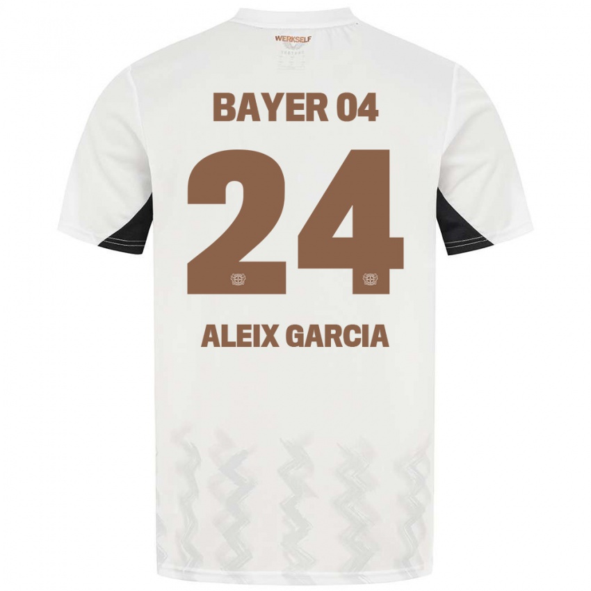 Niño Camiseta Aleix García #24 Blanco Negro 2ª Equipación 2024/25 La Camisa