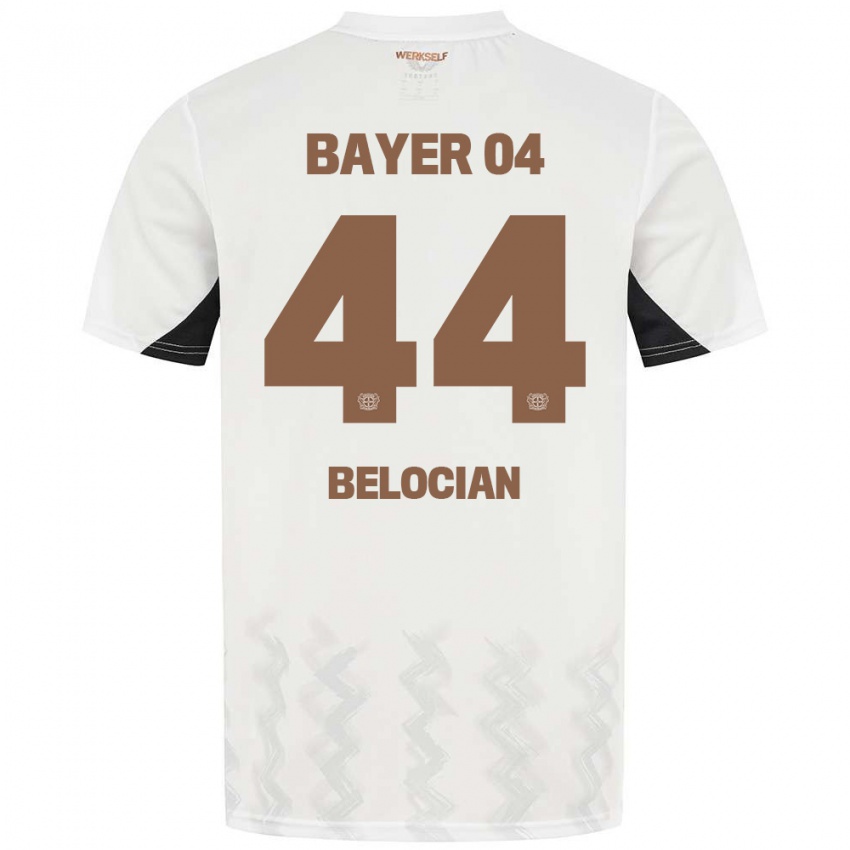 Niño Camiseta Jeanuël Belocian #44 Blanco Negro 2ª Equipación 2024/25 La Camisa