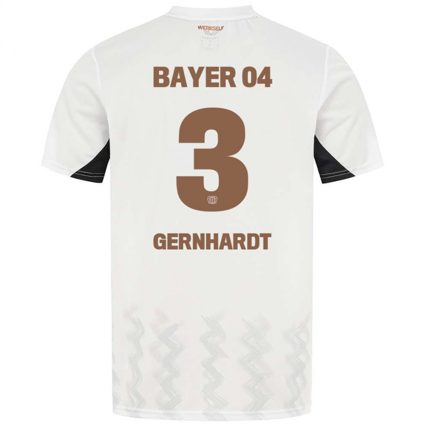 Niño Camiseta Nils Gernhardt #3 Blanco Negro 2ª Equipación 2024/25 La Camisa