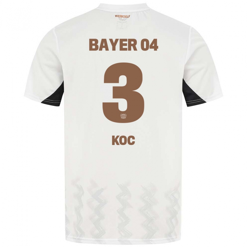 Niño Camiseta Halil Koc #3 Blanco Negro 2ª Equipación 2024/25 La Camisa