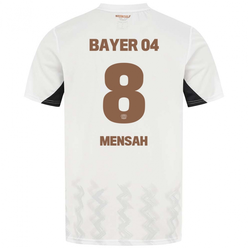 Niño Camiseta Naba Mensah #8 Blanco Negro 2ª Equipación 2024/25 La Camisa